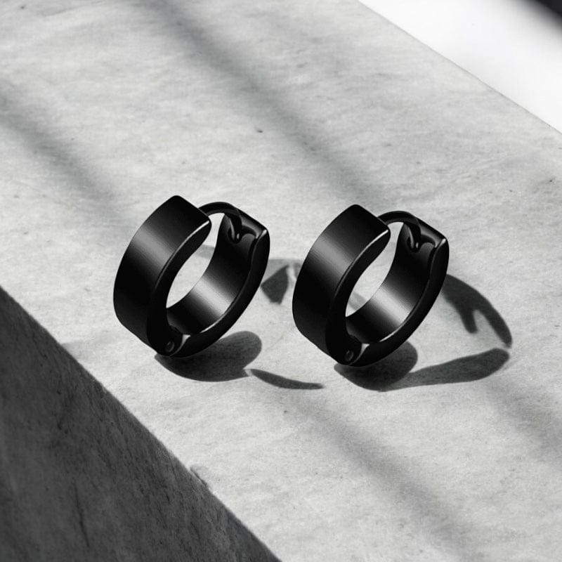 Boucle d'oreille créole avec anneau pour homme