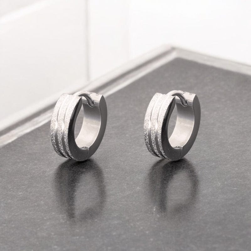 Boucle d'oreille homme anneau créole petite taille argent