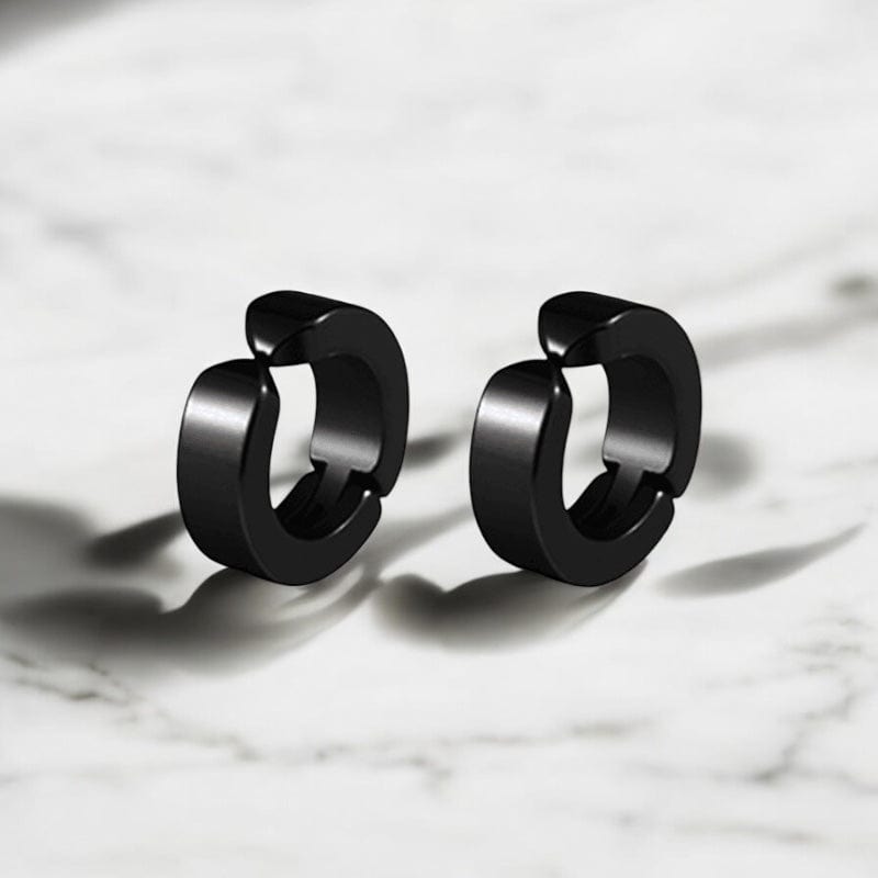 Boucle d'oreille en acier pour homme à aimant