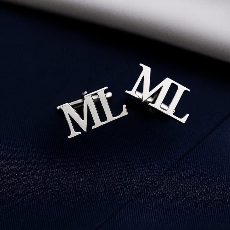 Boutons manchette personnalise avec initiales