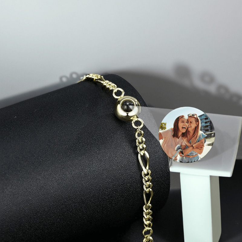 Bracelet Personnalisé avec photo or
