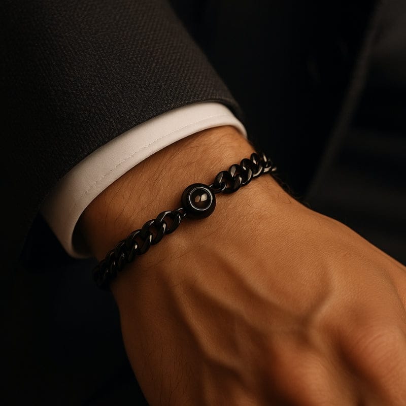 Bracelet photo personnalisé gourmette