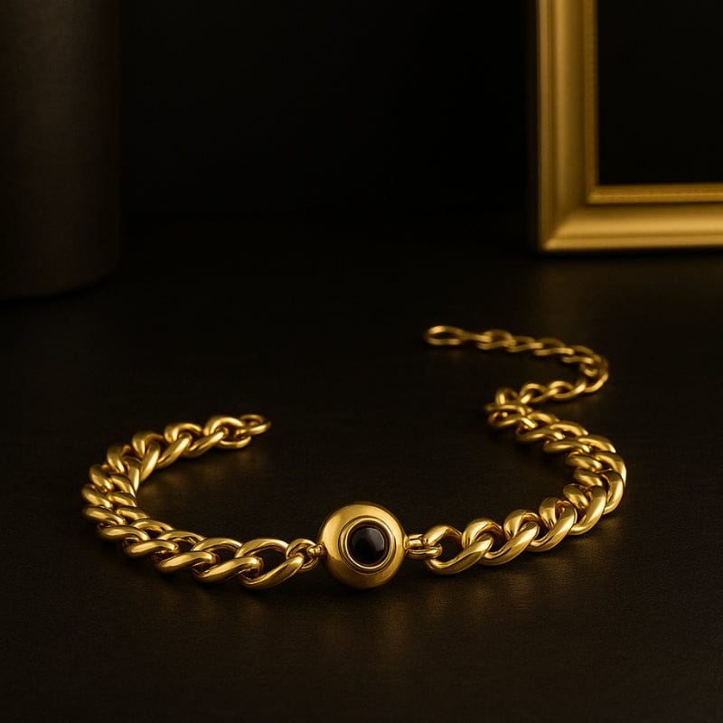 Bracelet photo personnalisé gourmette