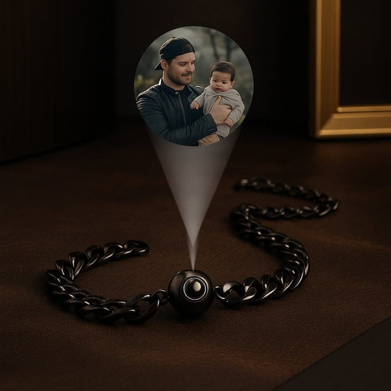 Bracelet photo personnalisé gourmette