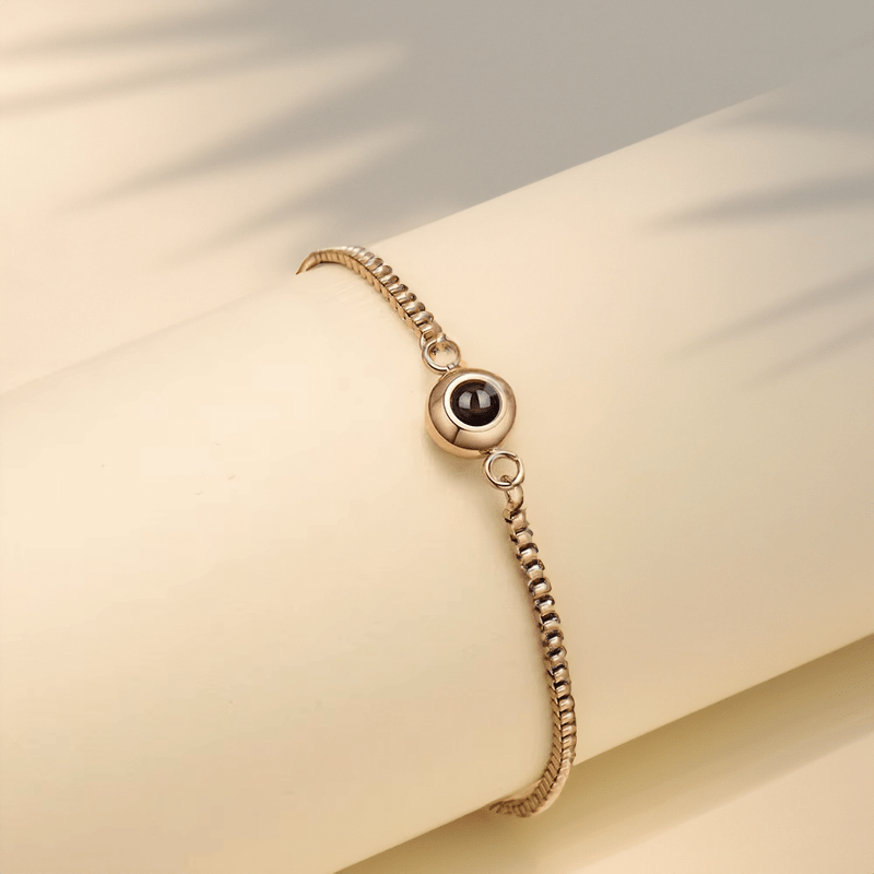 Bracelet personnalisable projection photo or rose