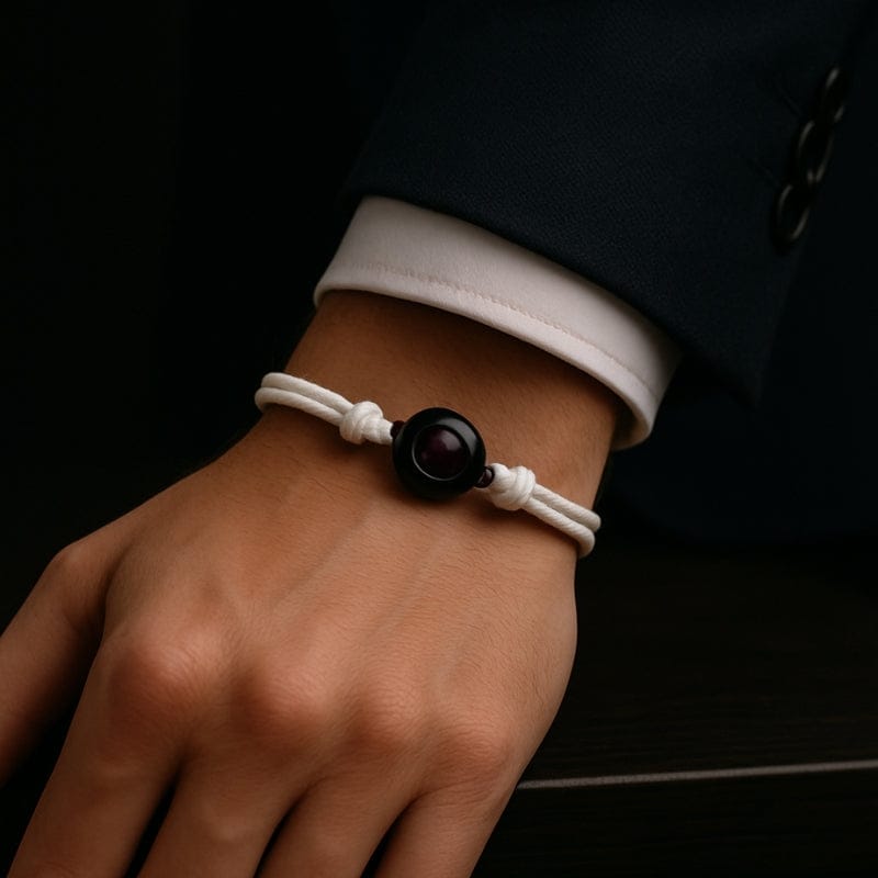 Bracelet Homme Blanc en corde a personnalise avec photo