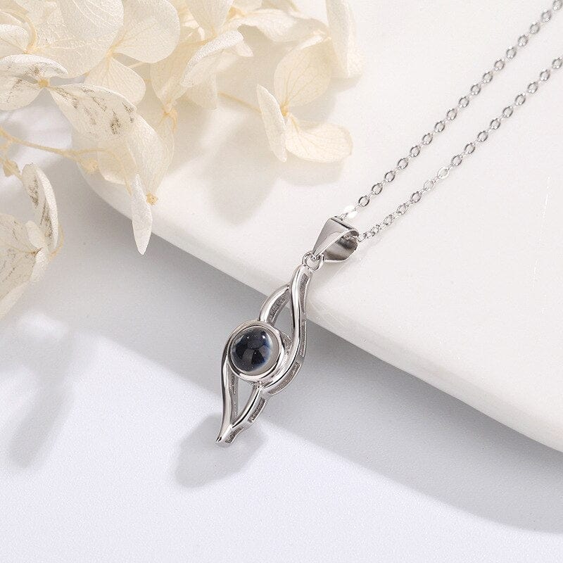 Collier Personnalisé Photo Projection en argent