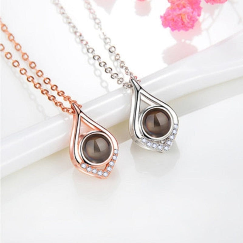 Collier Personnalisé Photo en Argent or rose et argent