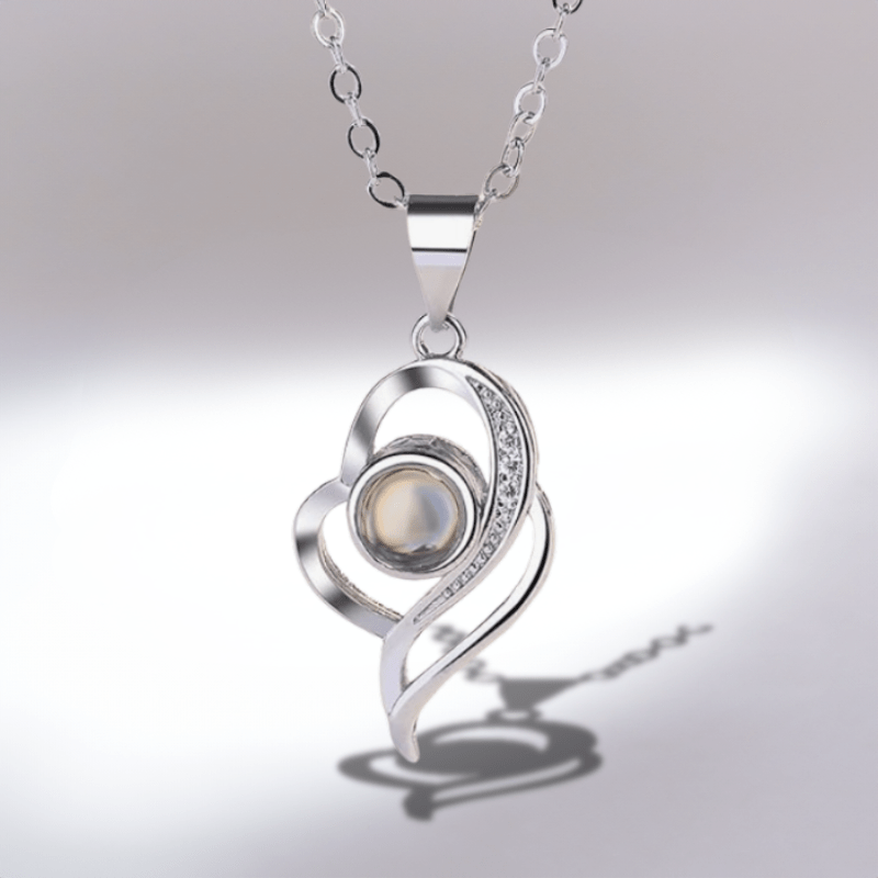 Collier Projection Photo Personnalisé argent