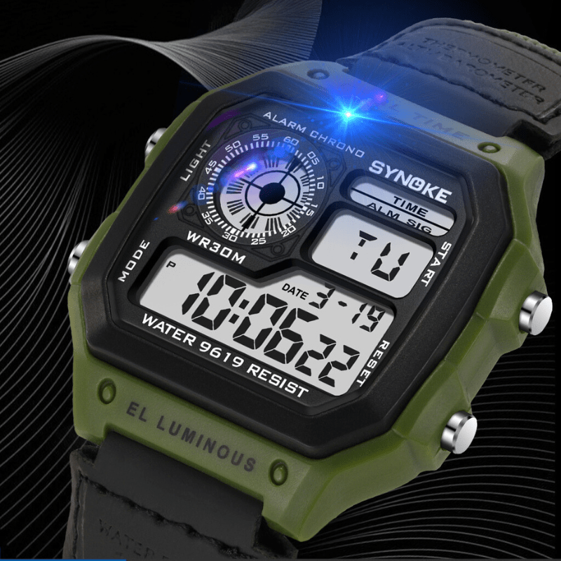 Montre Digitale Carré en détail