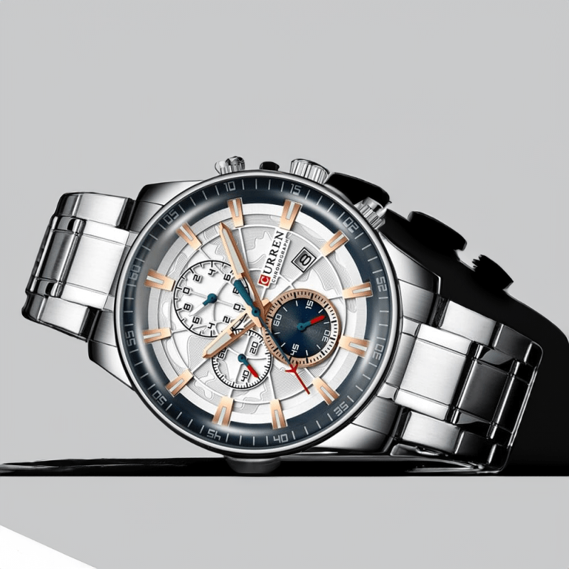Montre Acier Homme avec Chronographe