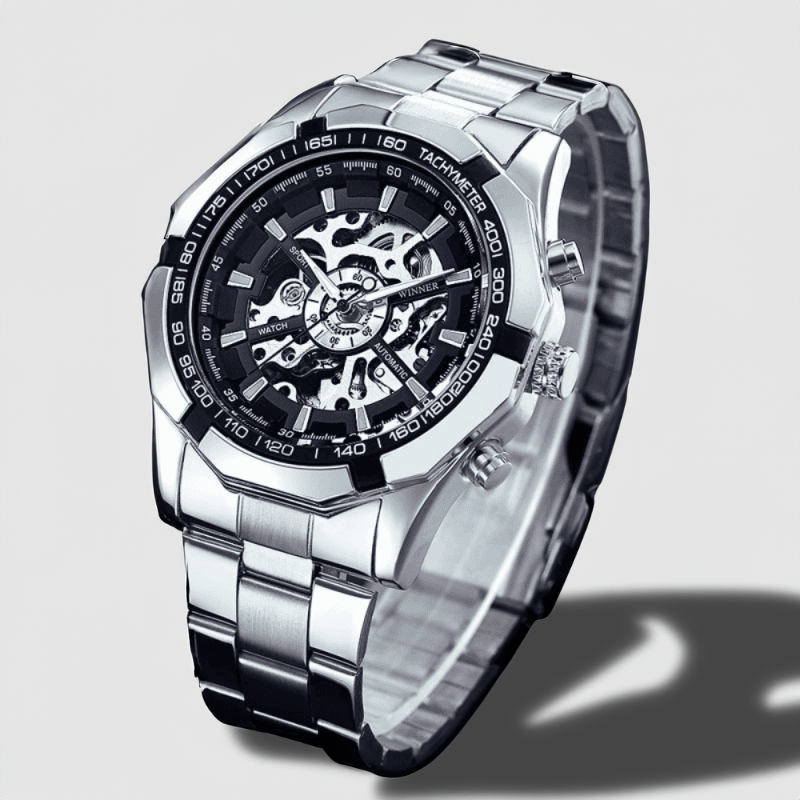 Montre Squelette Automatique Argent