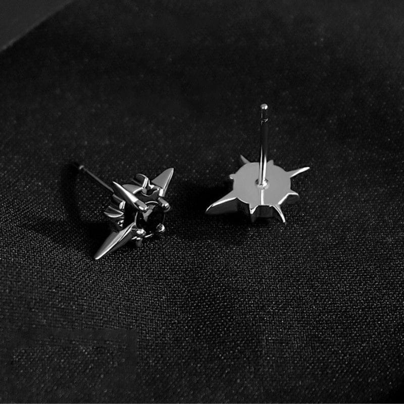 Boucles d'oreilles homme étoile argentées accessoires masculins