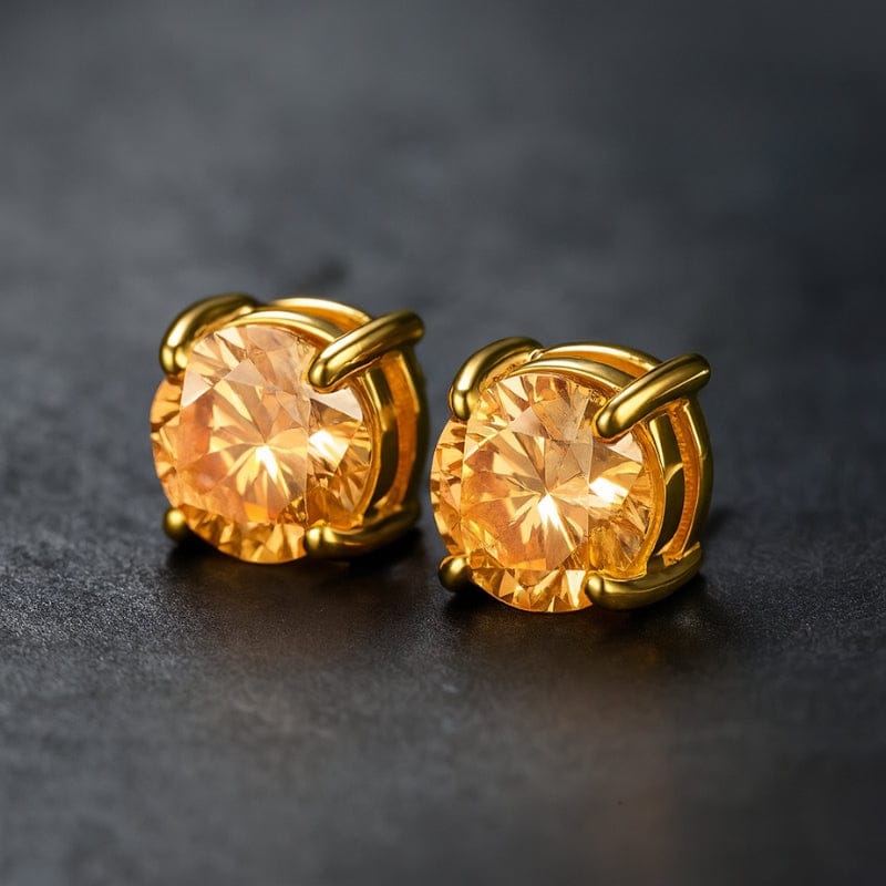 Boucles d'oreilles aimant homme diamant or sans perçage