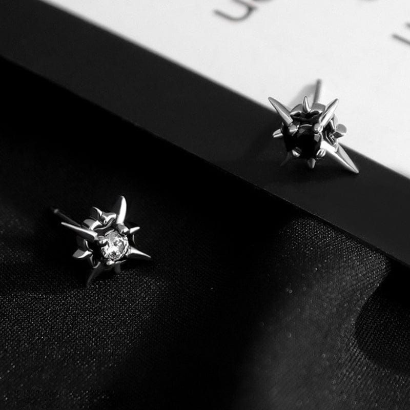 Boucle d'oreille homme étoile fermoir papillon bijoux qualité