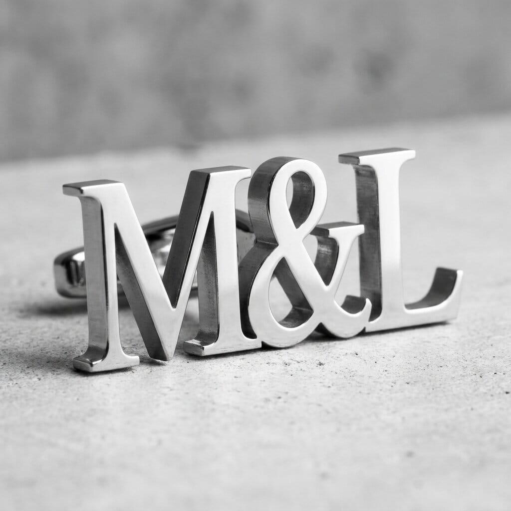 Boutons de manchette mariage personnalisés