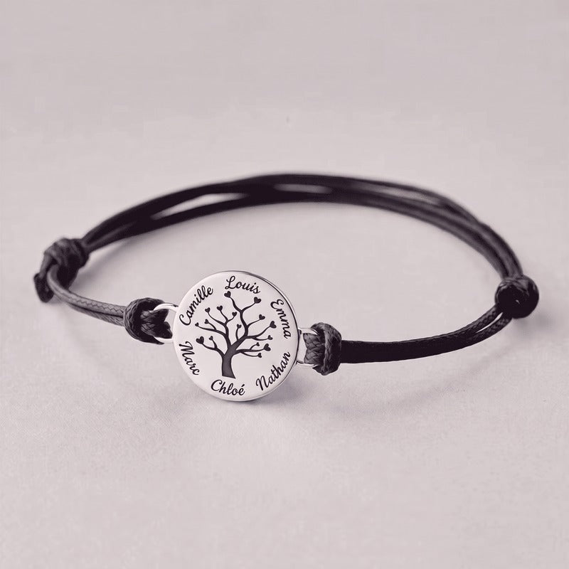 Des Finitions Exemplaires - Bracelet Homme Arbre de Vie, Médaillon à Graver