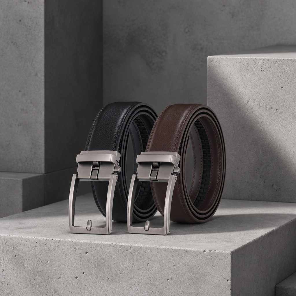 Des Finitions Exemplaires - Ceinture Classique Homme en Cuir, Boucle Automatique