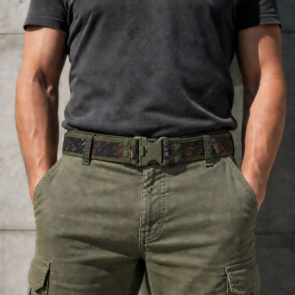 Des Finitions Exemplaires - Ceinture Militaire Homme Tactique en Toile, Boucle Clip