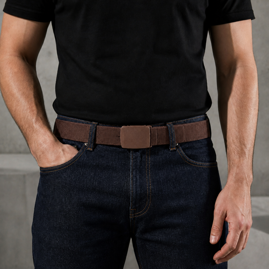 Des Finitions Exemplaires - Ceinture Sangle Homme à Boucle Plastique, Serrage Sans Trou