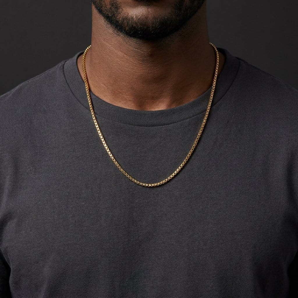 collier chaine fine homme acier inoxydable