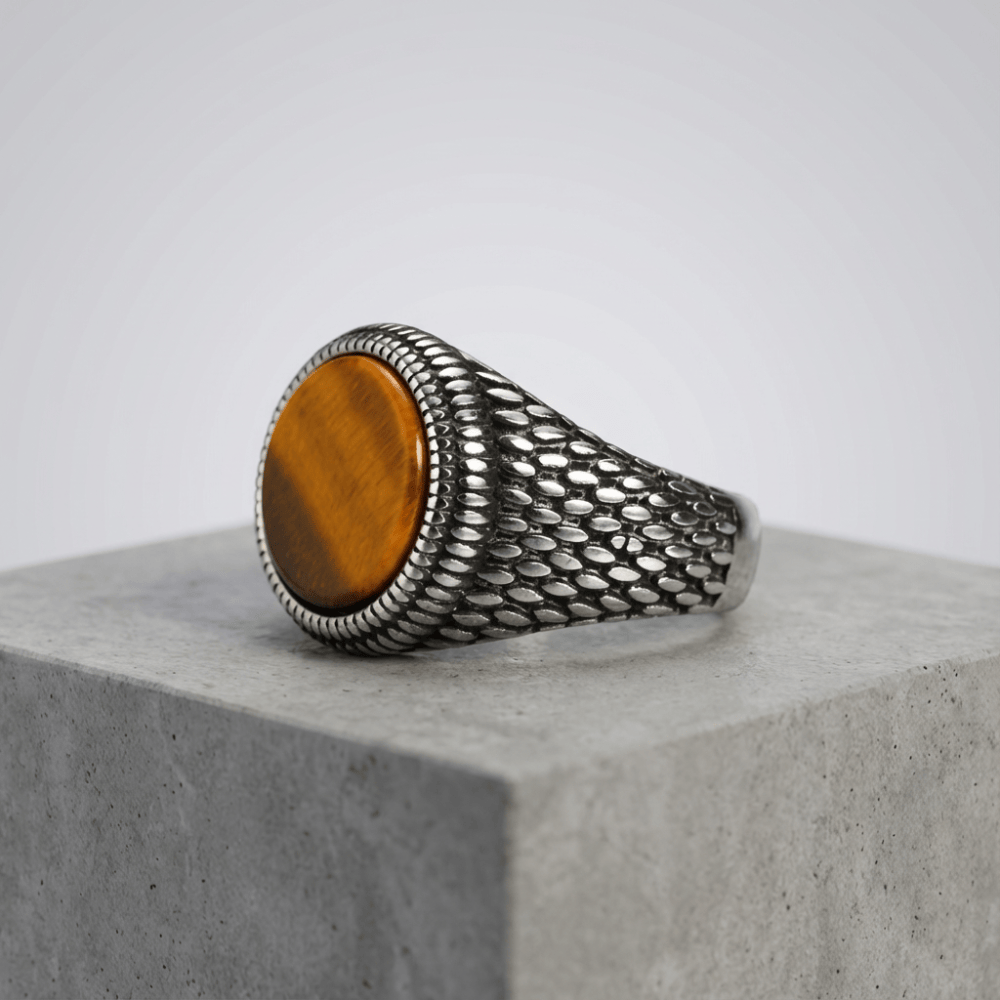 Des Finitions Exemplaires - Chevalière Homme Pierre Bague Argent