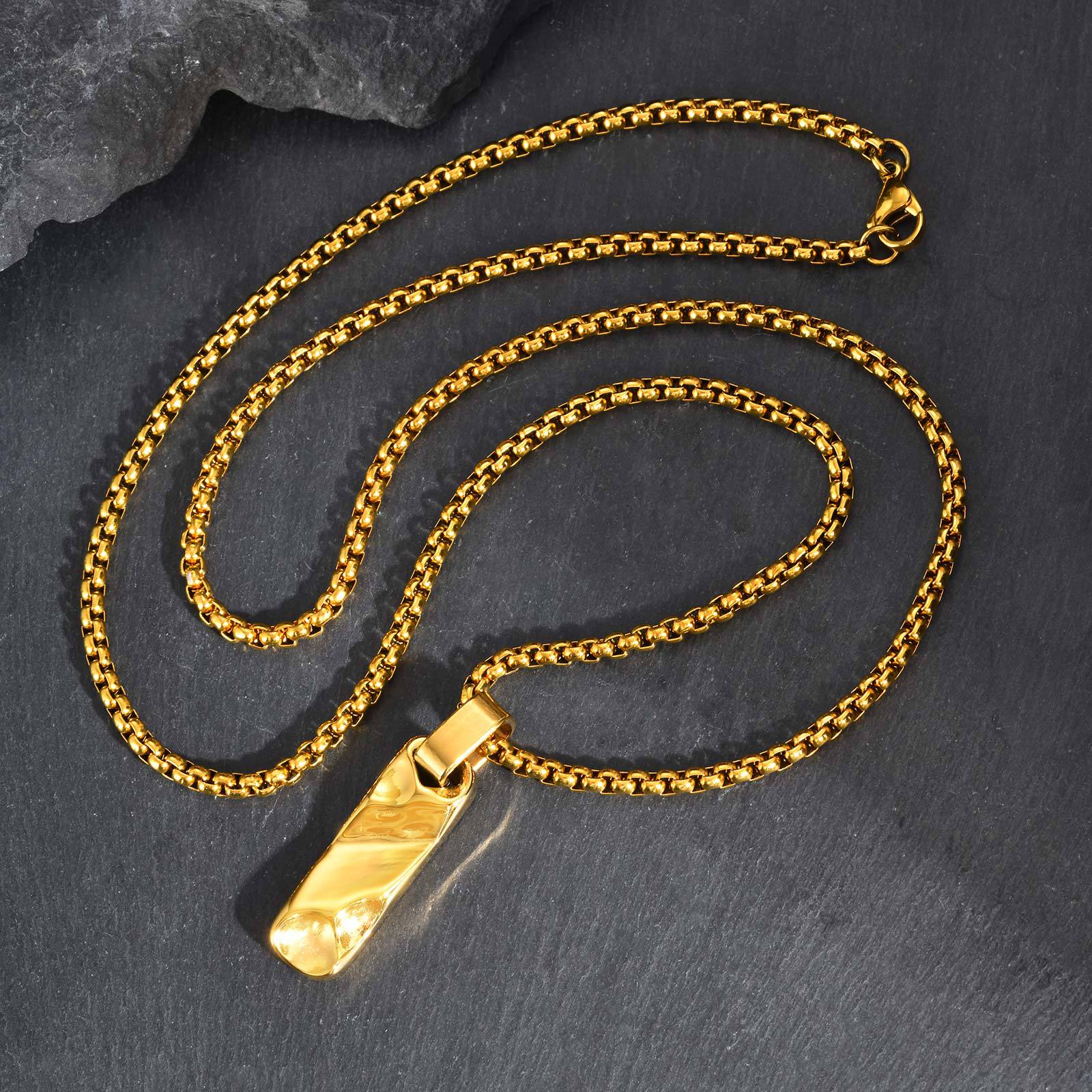 pendentif doré masculin