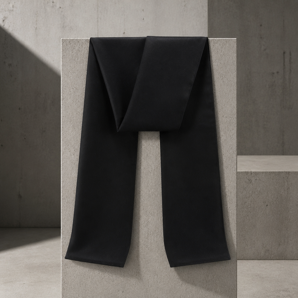 Écharpe hiver homme en jacquard brossé, coloris noir