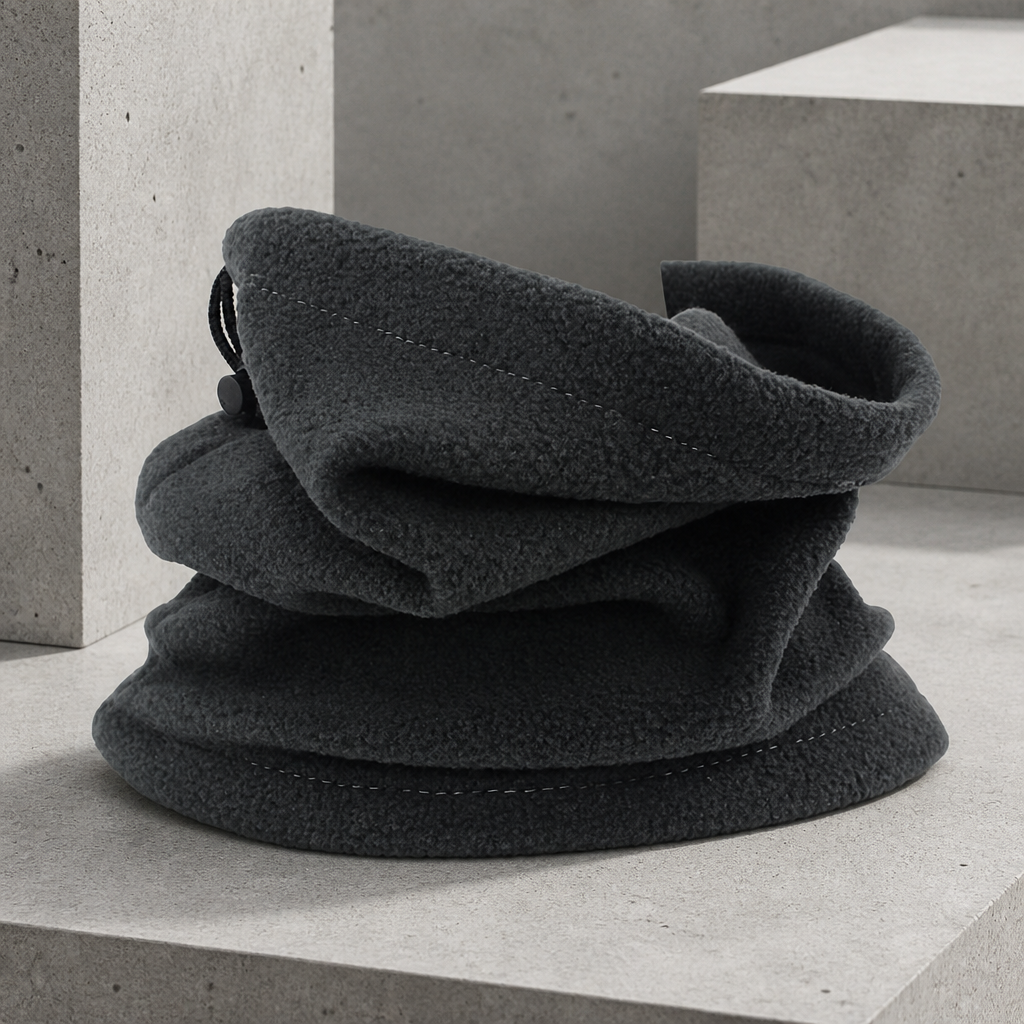 Écharpe Tour de Cou Homme en Polaire, coloris gris foncé