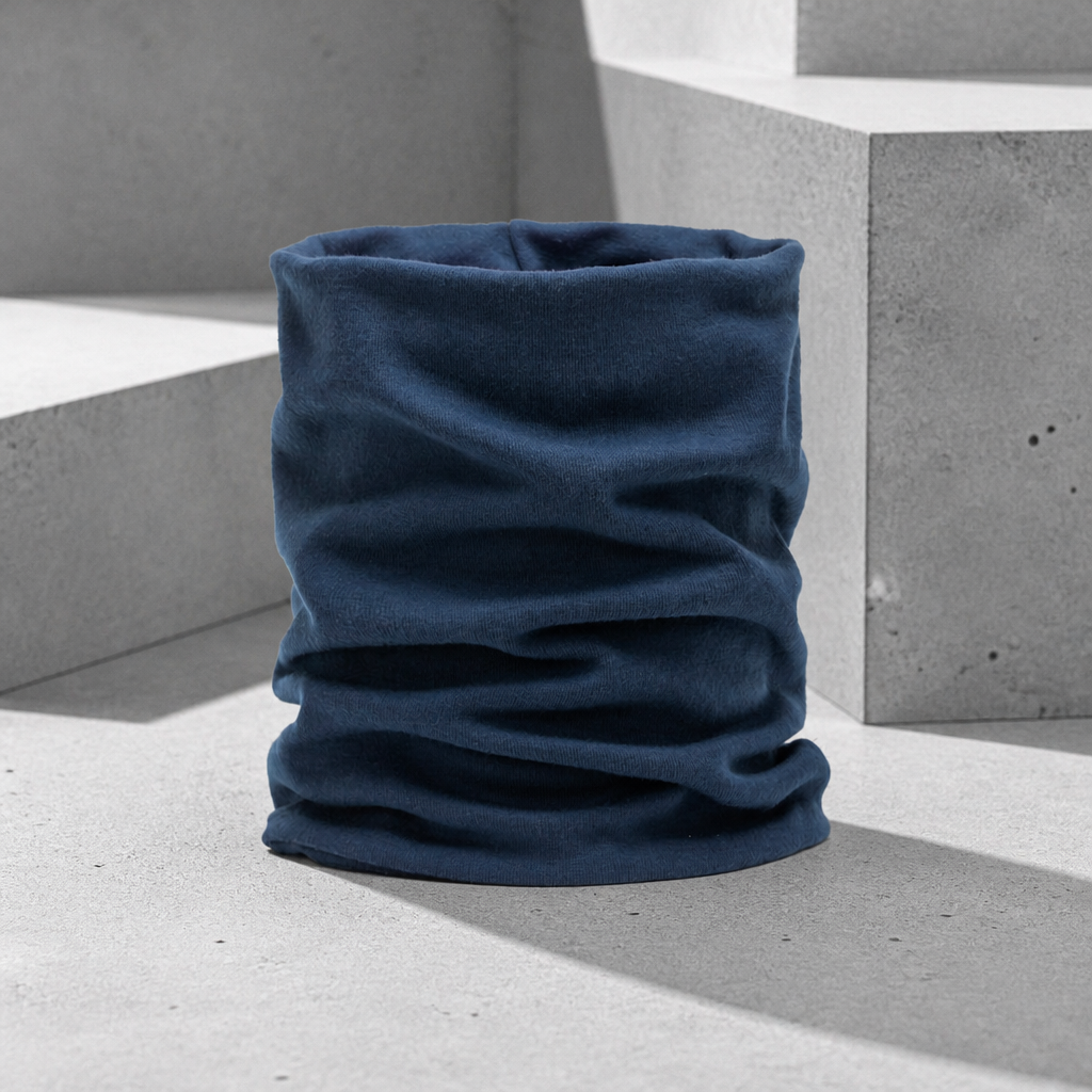 Écharpe Tube Homme en Coton, coloris bleu