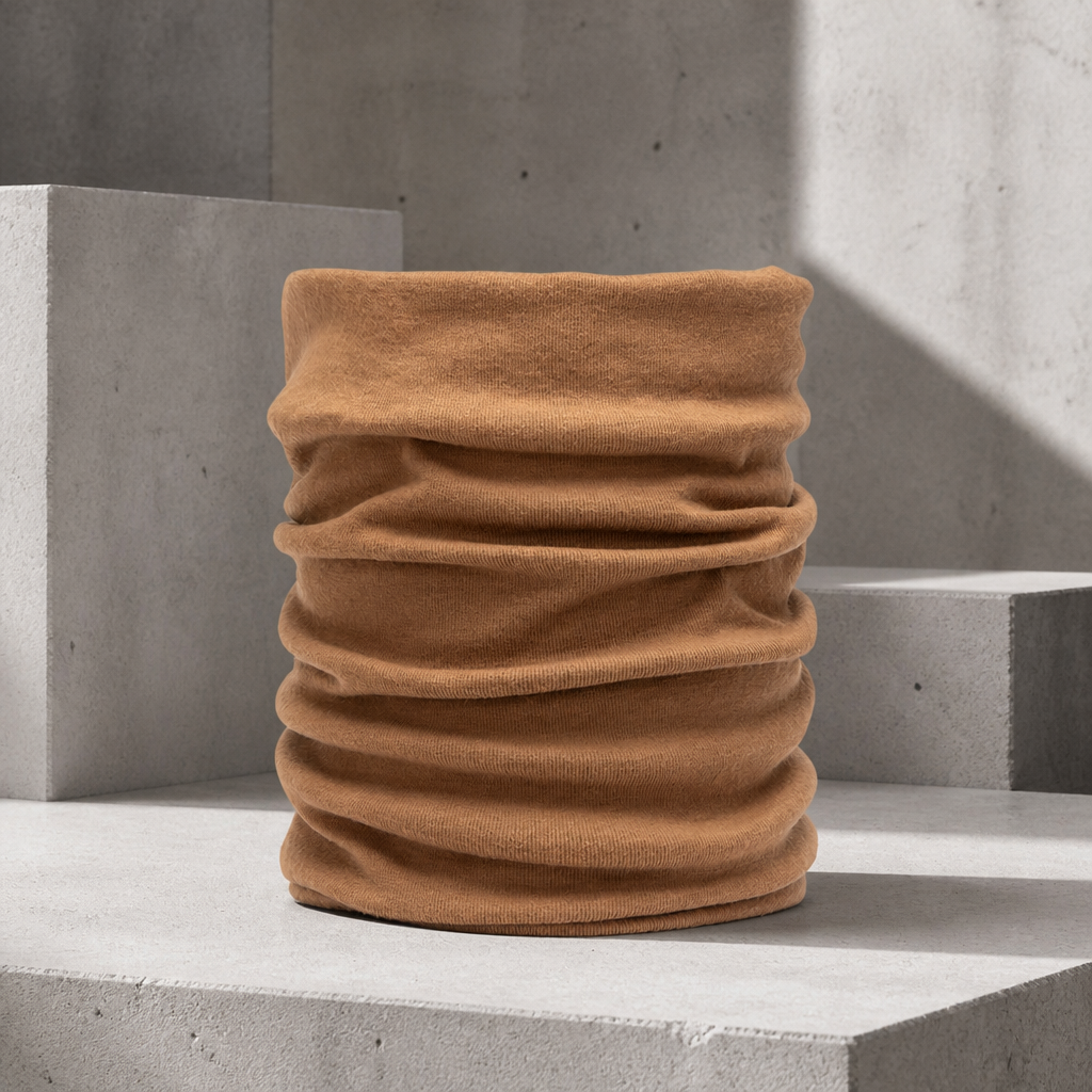 Écharpe Tube Homme en Coton, coloris camel