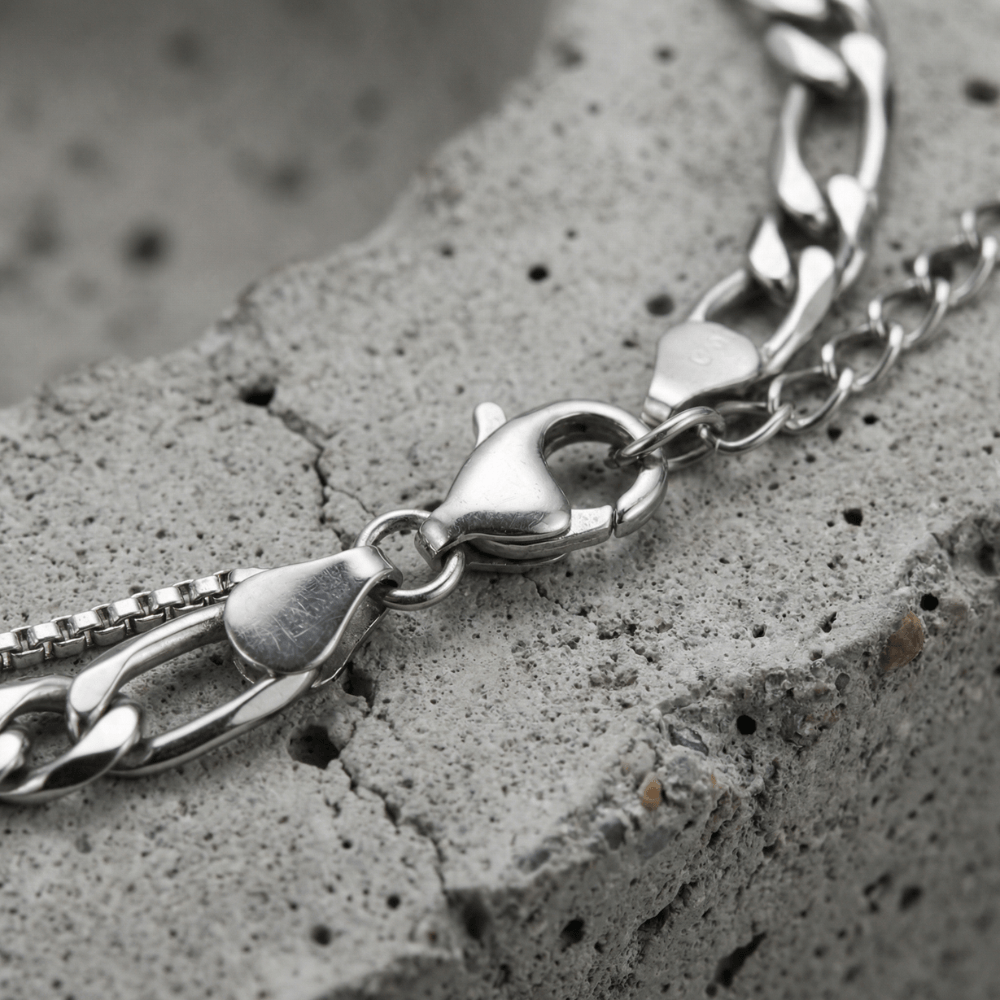 Des Finitions Exemplaires - Gourmette Fine Homme Bracelet Double Chaîne