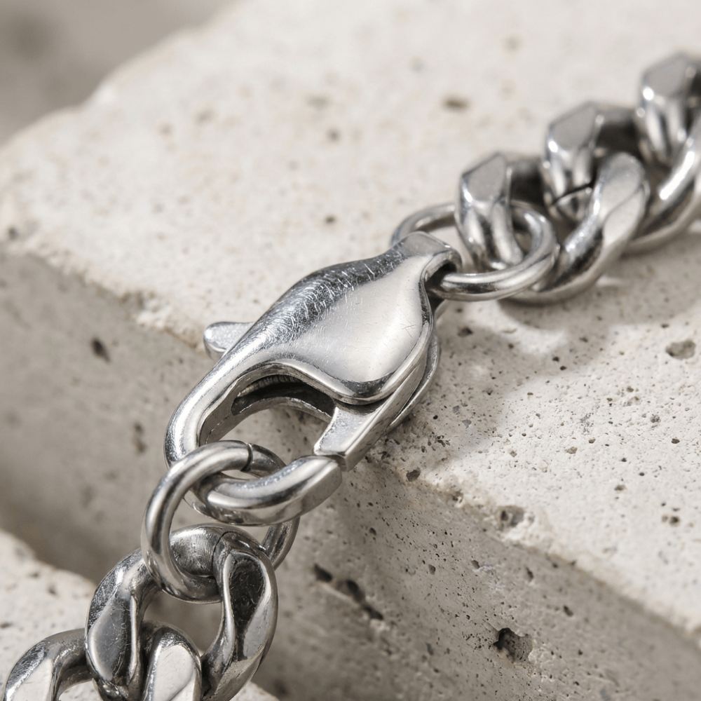 Des Finitions Exemplaires - Bracelet Gourmette Homme Chaîne Maille Acier Inoxydable