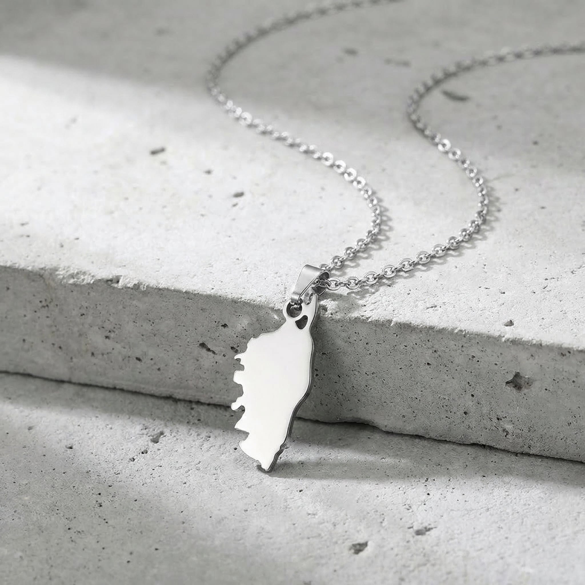 collier pendentif corse homme argent acier inoxydable