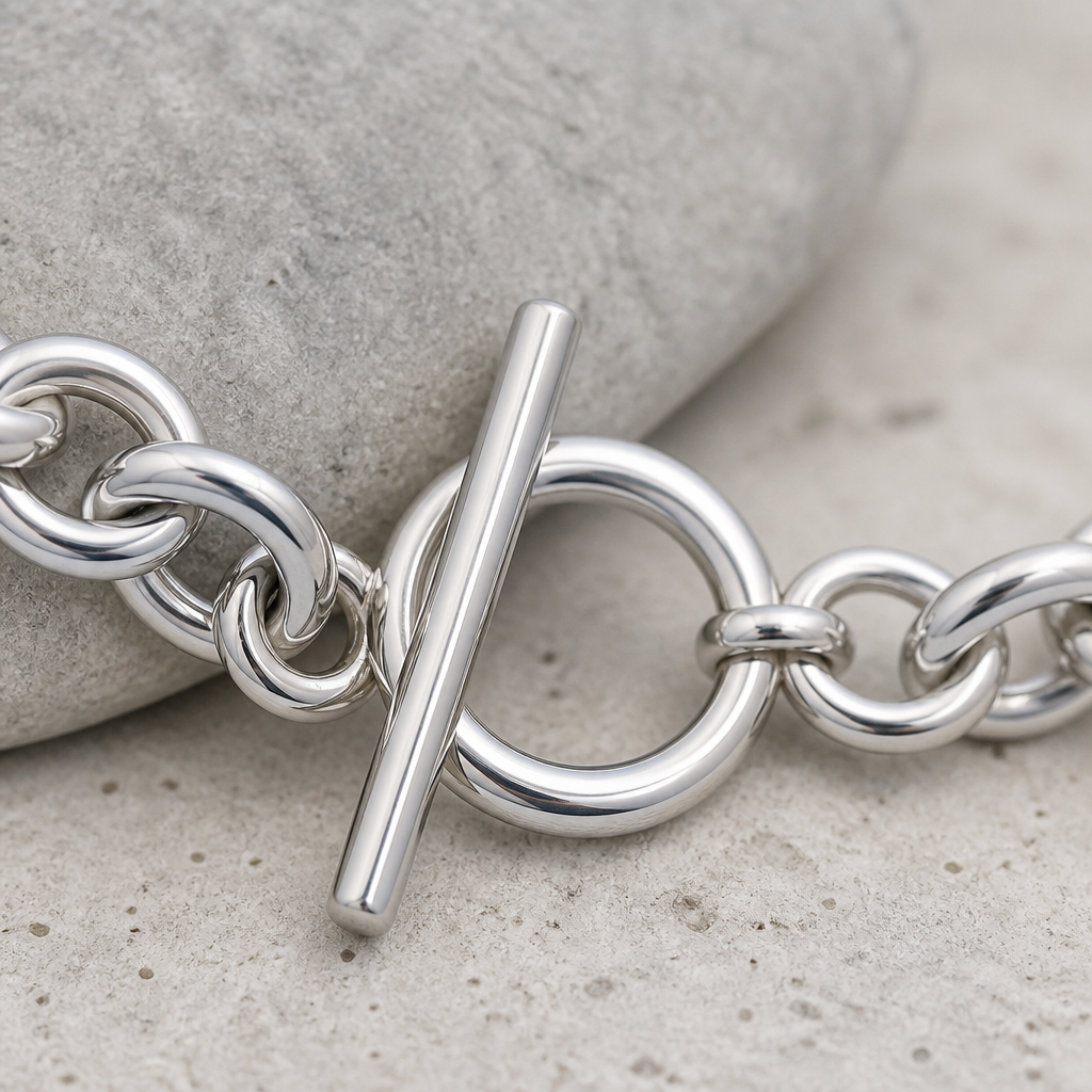 Or ou Argent, Finitions Poli Miroir - Chaîne Homme Grosse Maille Forçat Acier