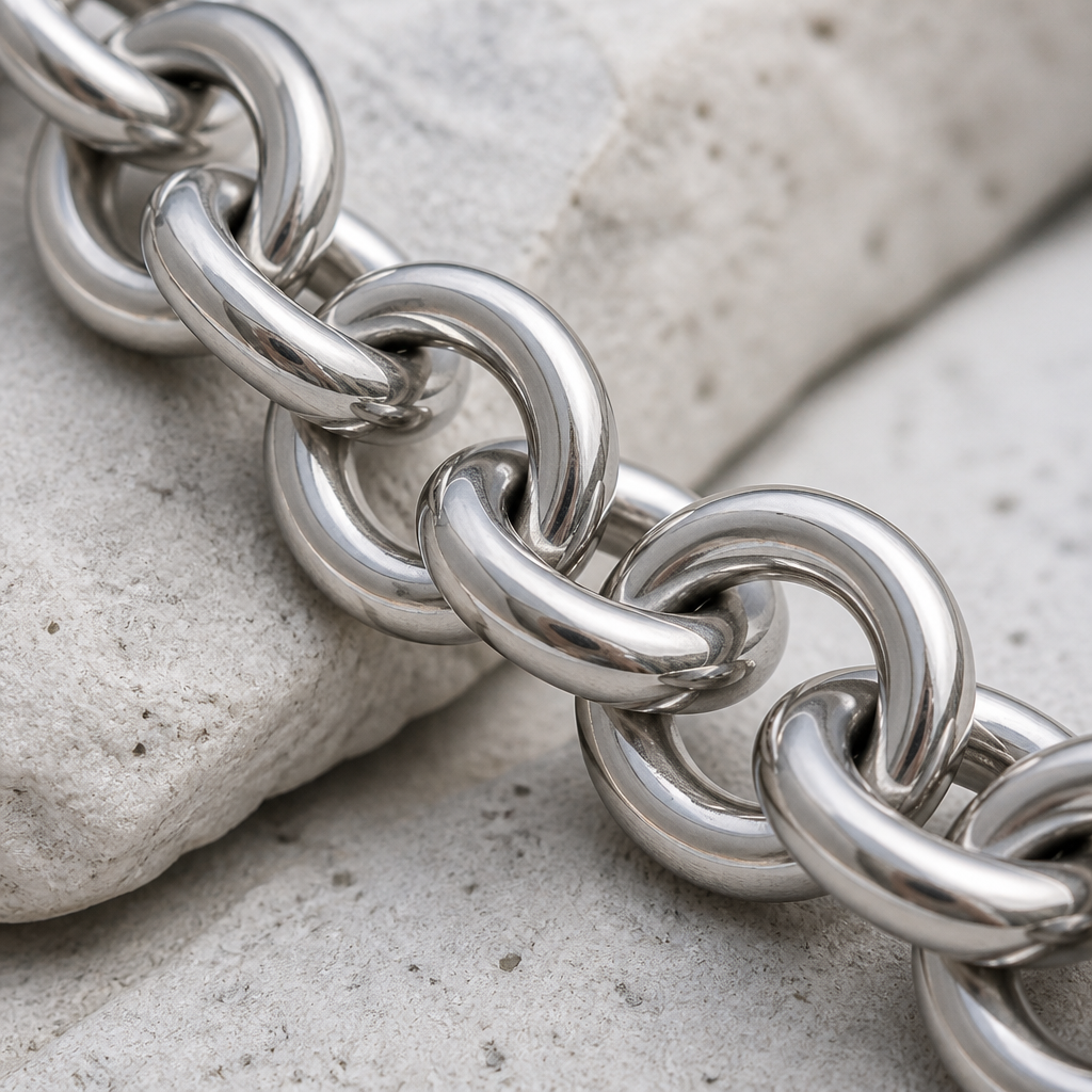 maille forçat chaine homme acier gros maillons