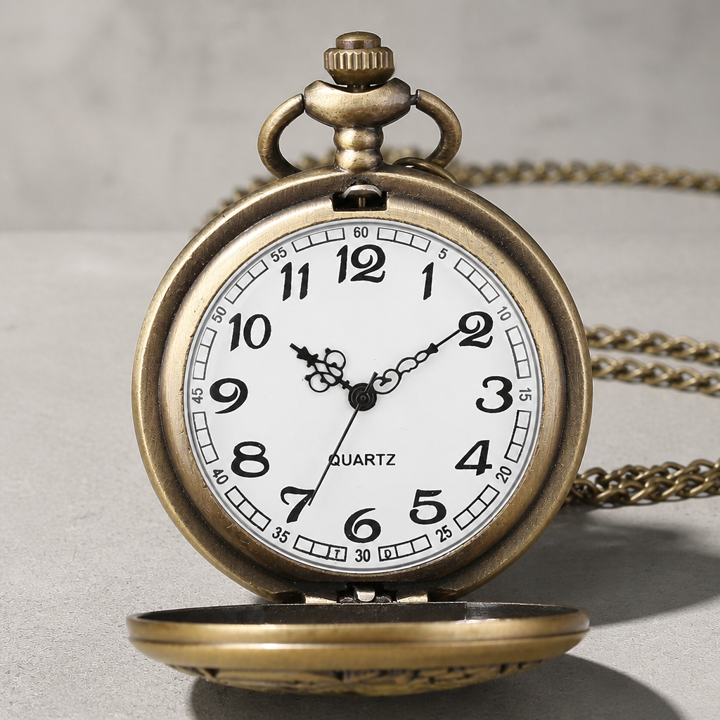 Des Finitions Exemplaires - Montre à Gousset Chasse Cerf en Bronze pour Homme, modèle Merlin