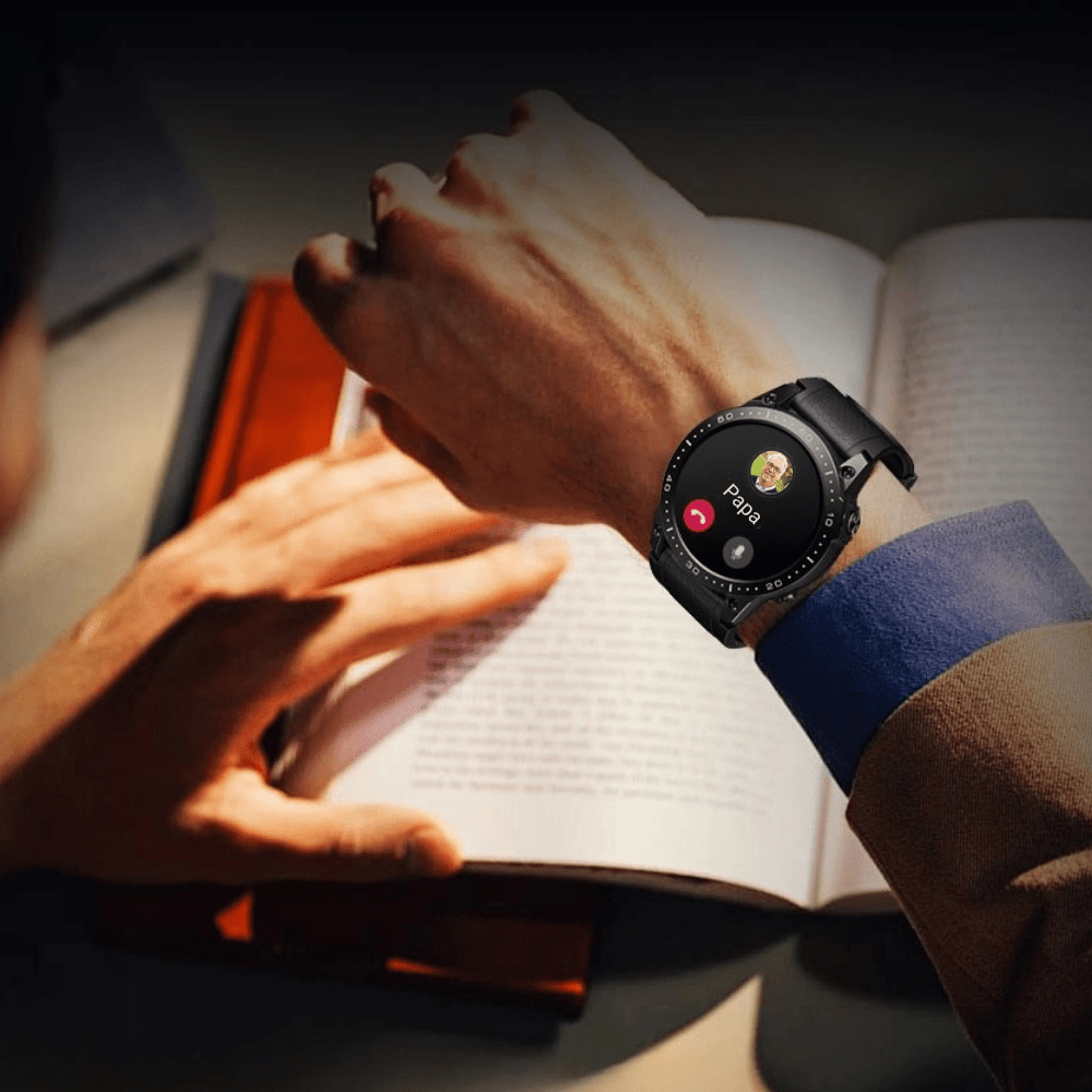 montre connectée noir appel