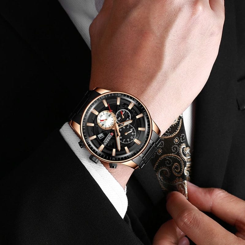 Montre Acier Homme avec Chronographe