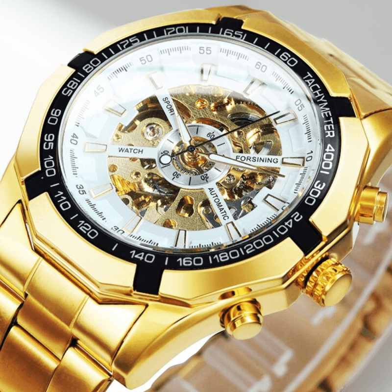 Montre Squelette Automatique Or