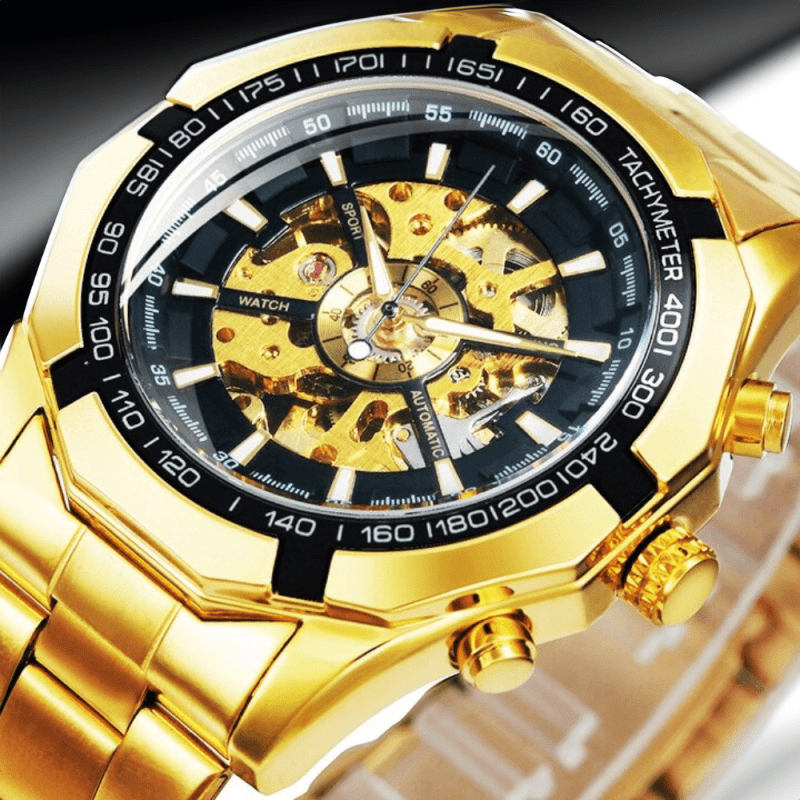 Montre Squelette Automatique Or