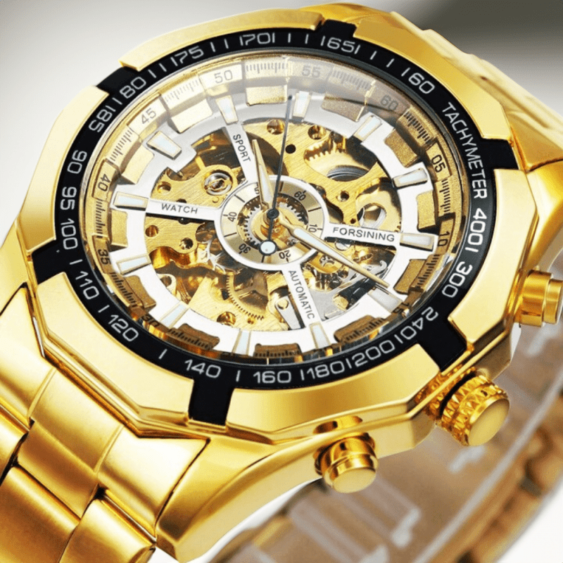 Montre Squelette Automatique Or