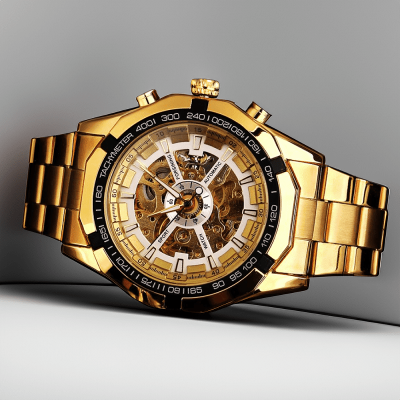 Montre Squelette Automatique Or