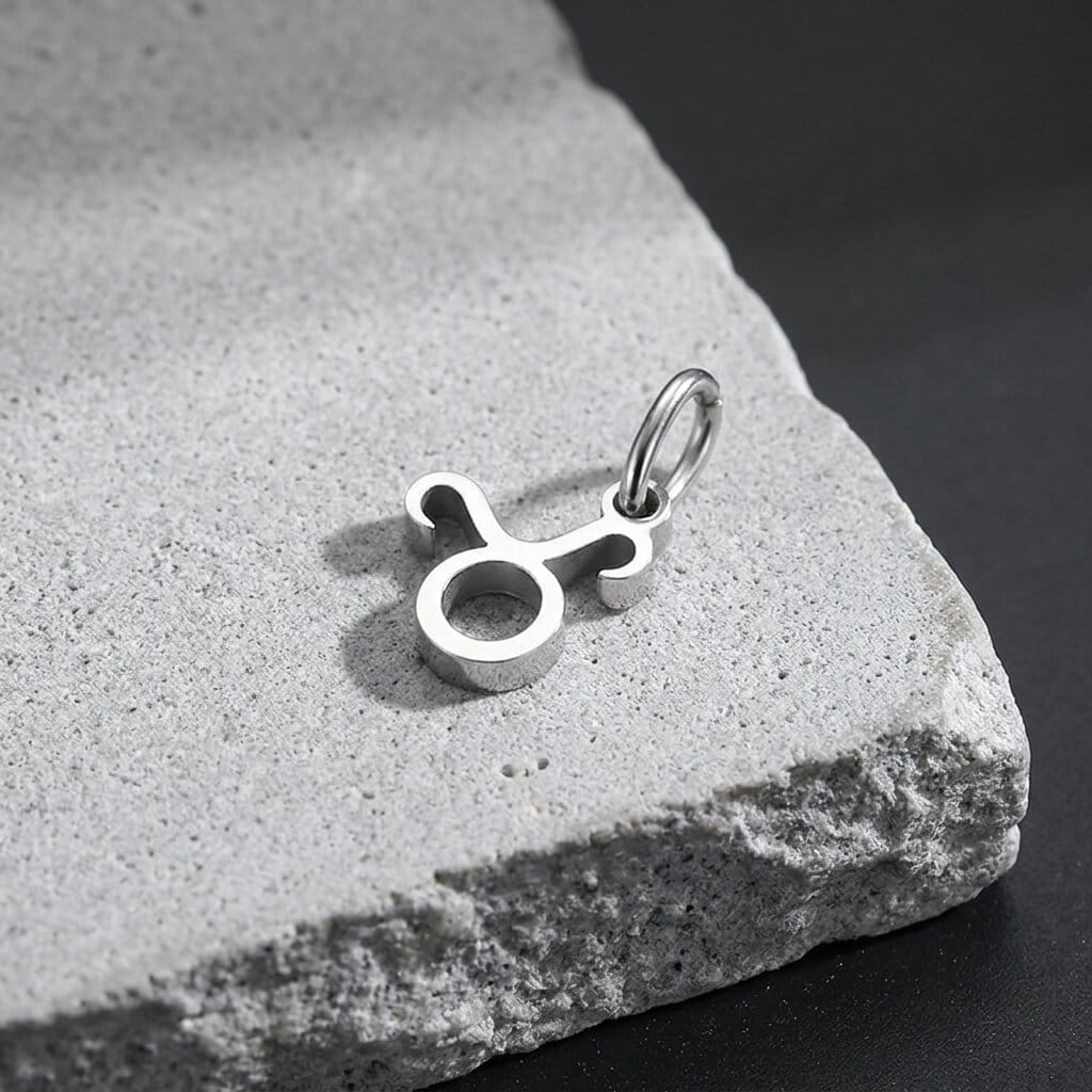 pendentif homme signe astrologique argent taureau