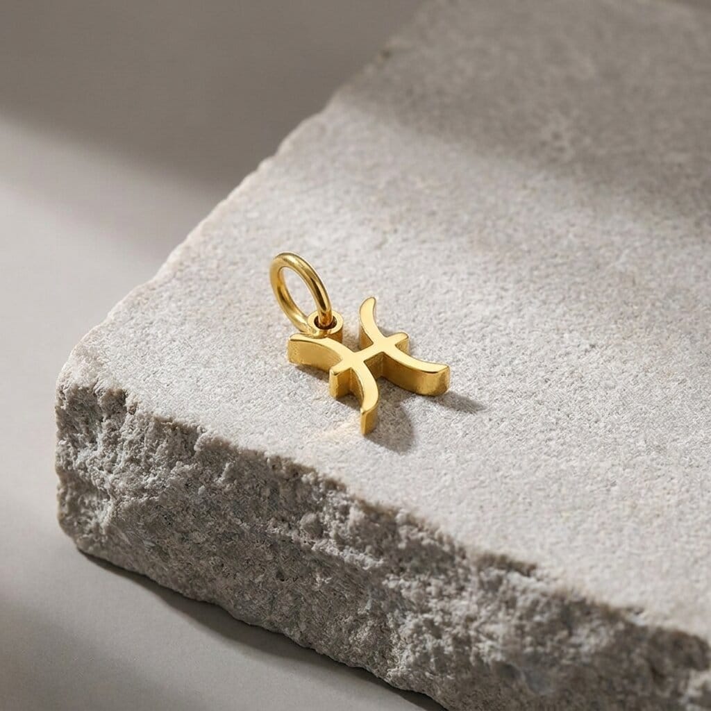 pendentif signe astrologique zodiaque homme poisson