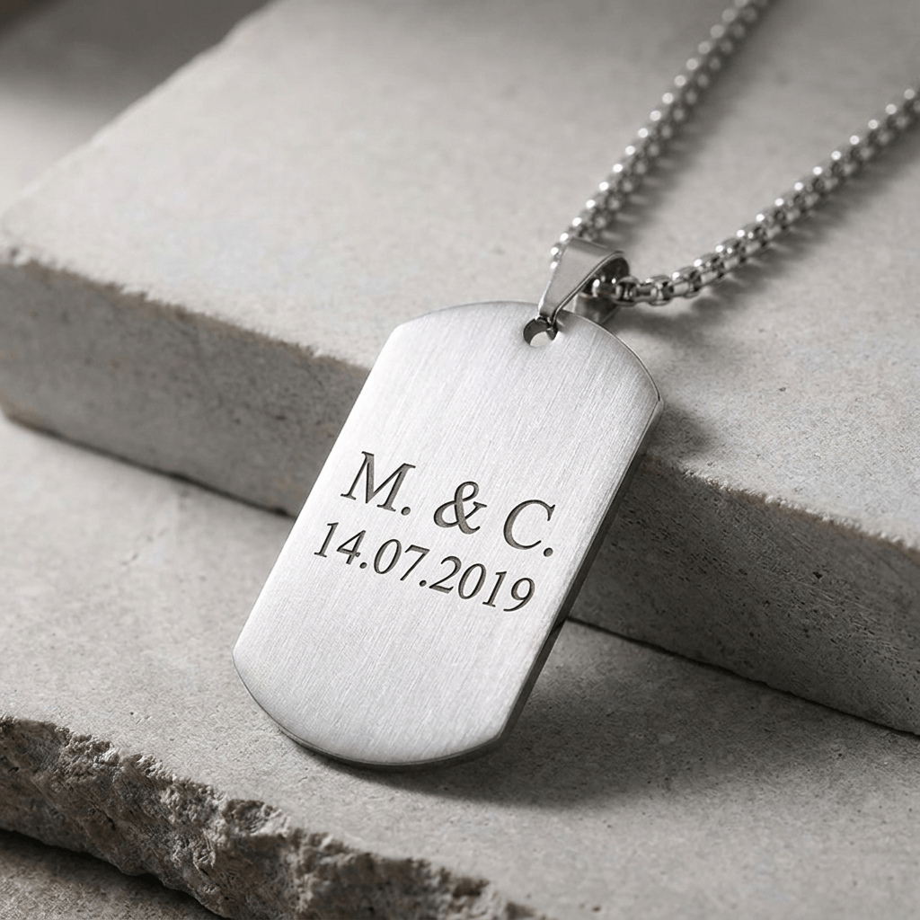 Collier Plaque Militaire Personnalisable Homme
