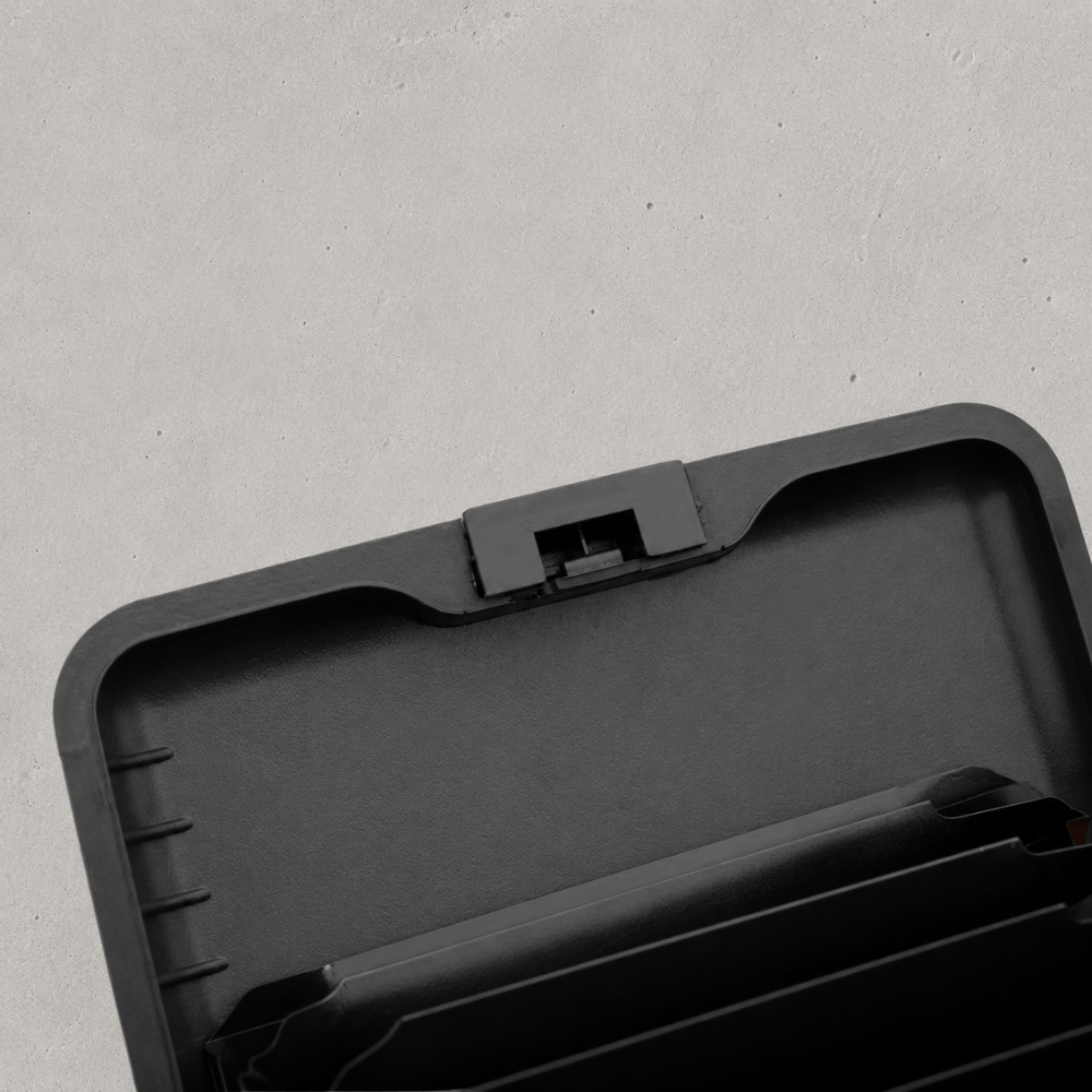 porte-carte métal fermoir clip