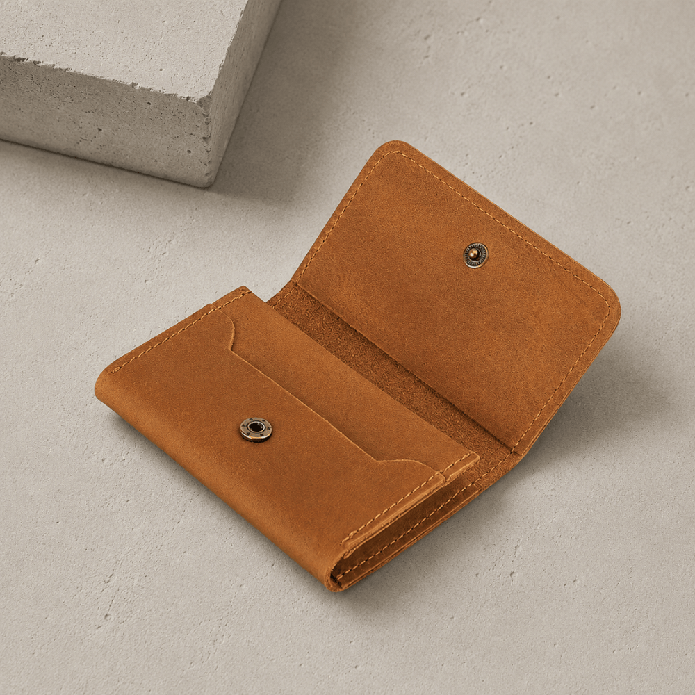 Porte-cartes homme cuir ouvert poche centrale cartes et billets