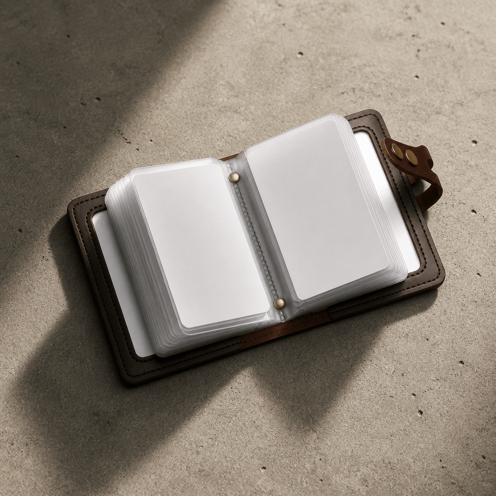 porte-cartes homme classeur pochettes transparentes nombreuses cartes