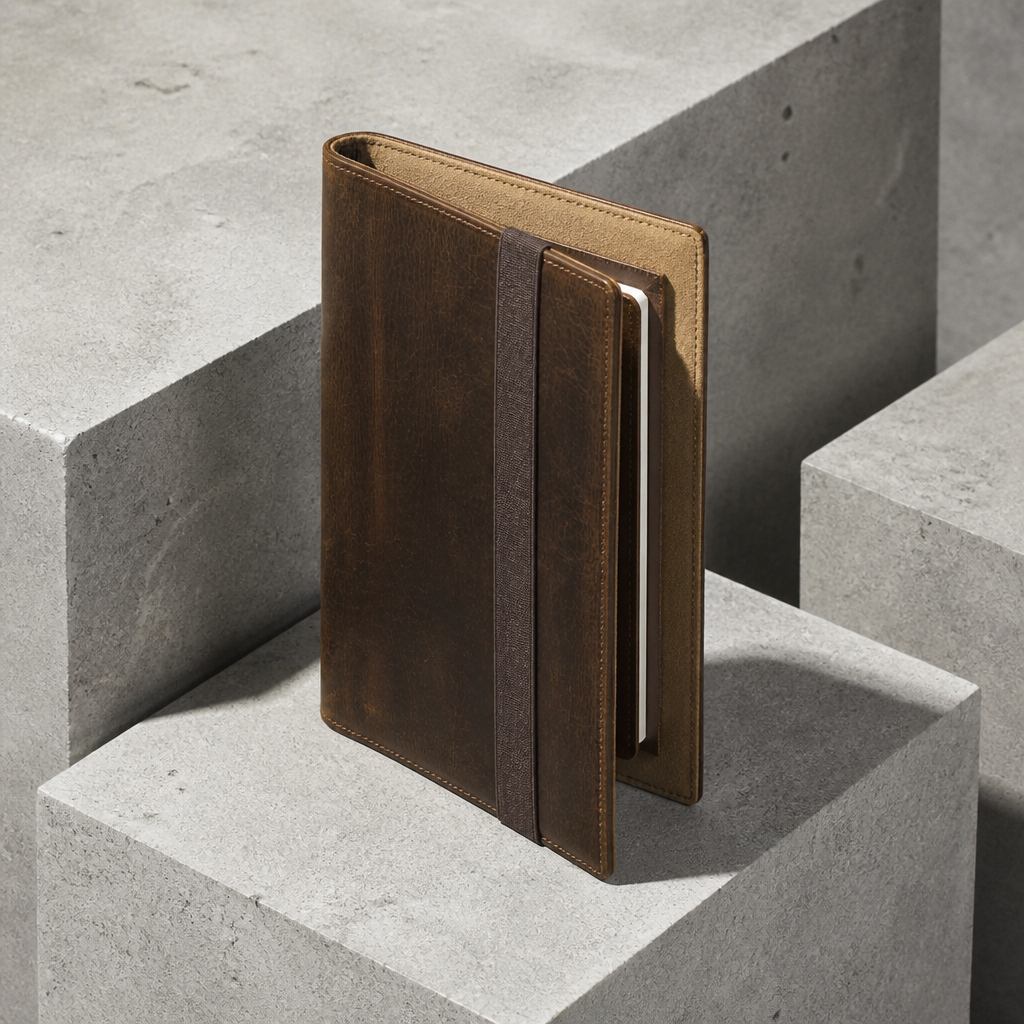 Des Finitions Exemplaires - Porte-Document Cuir Marron en Vachette Véritable